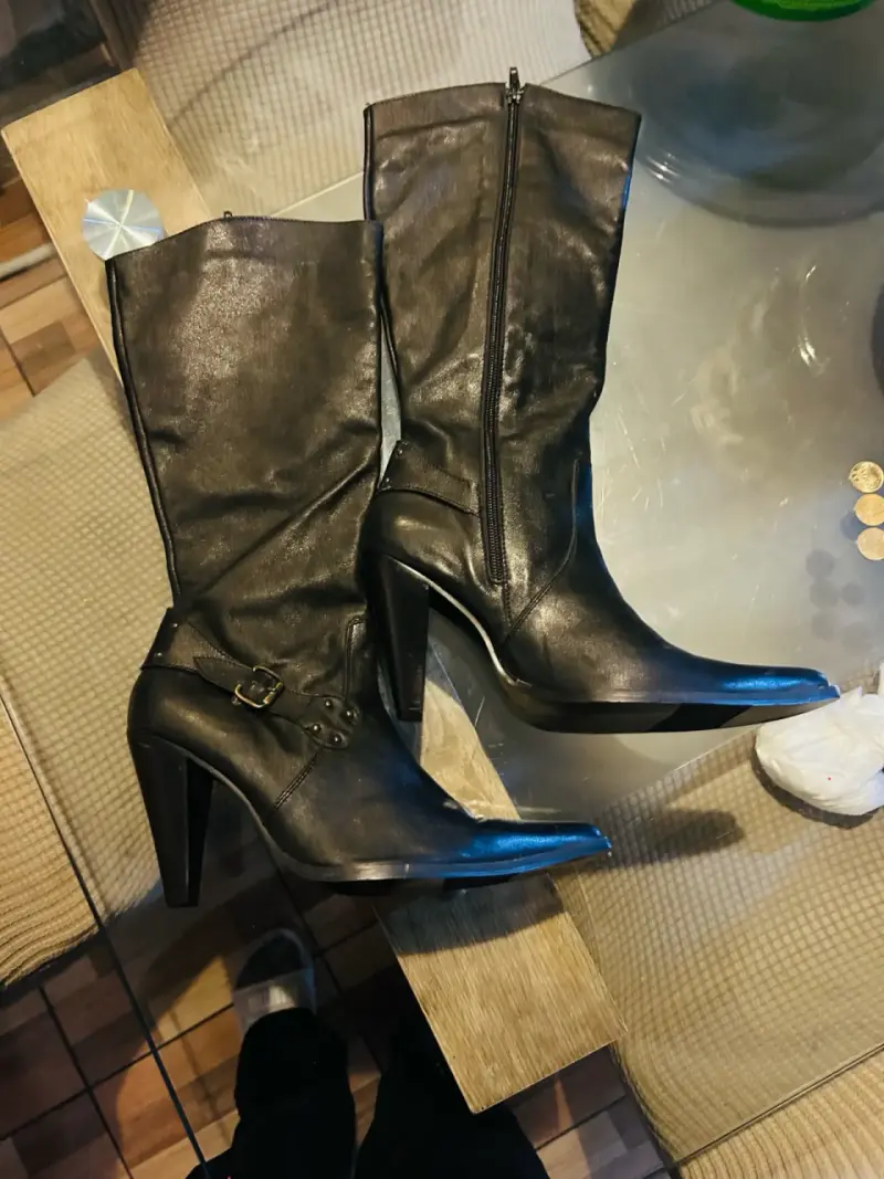 Botines negros de cuero - 5