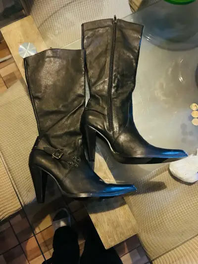 Botines negros de cuero - miniatura 5