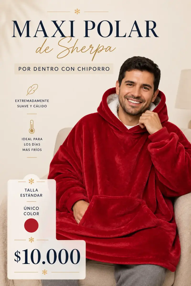 Maxi polar de sherpa rojo