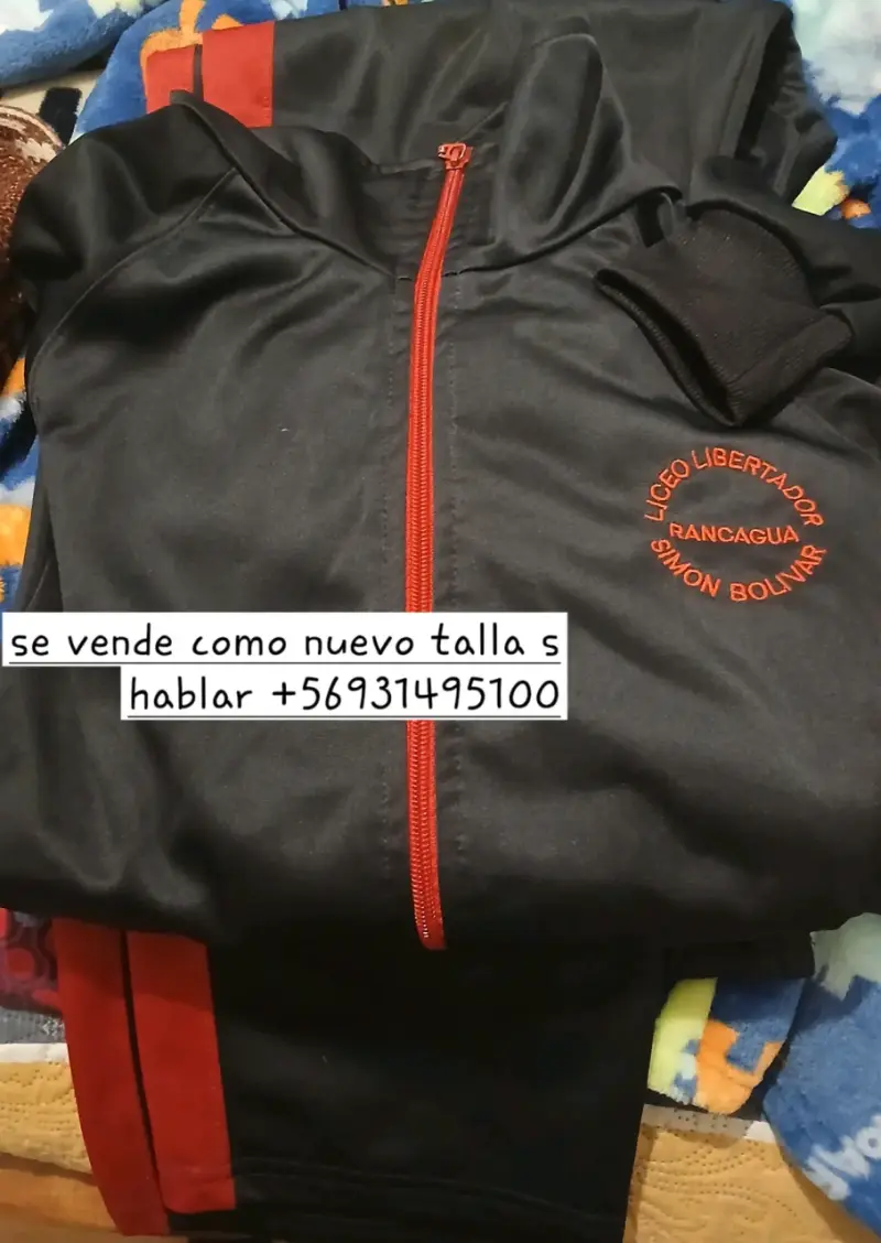 Polerón escolar negro talla S - 1