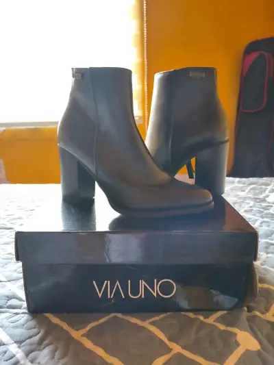 Botines negros Via Uno - miniatura 1