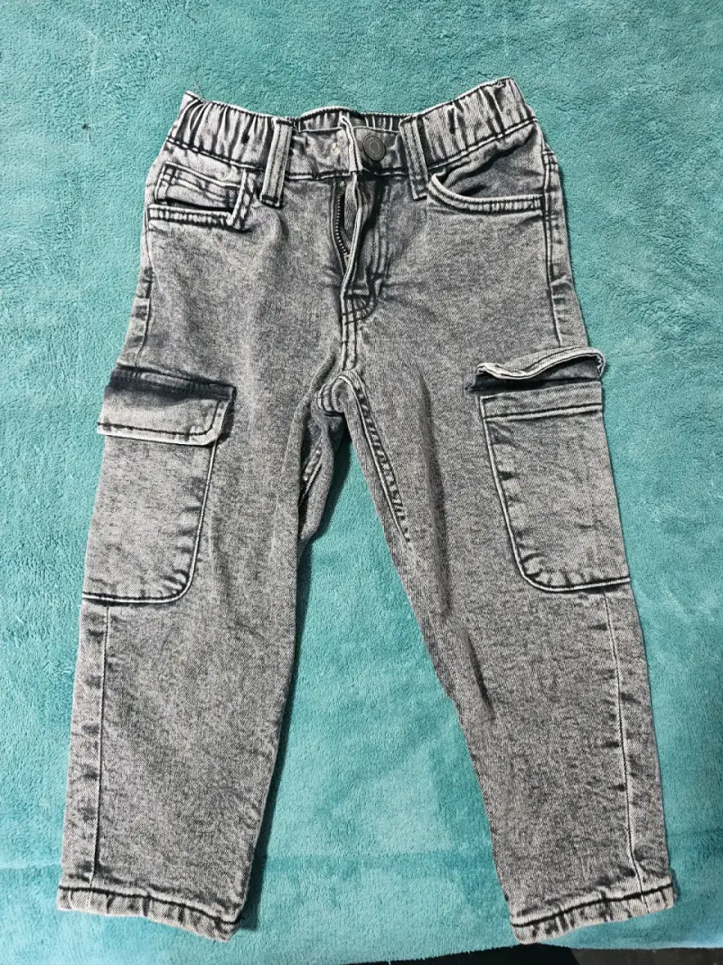 Pantalones cargo grises niño - 1