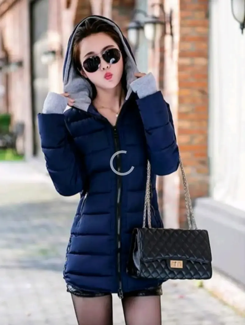 Parka talla XS ajustada con capucha impermeable - 1