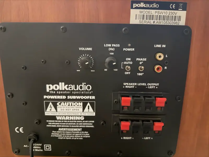 Subwoofer Polk psw10 230v - 6