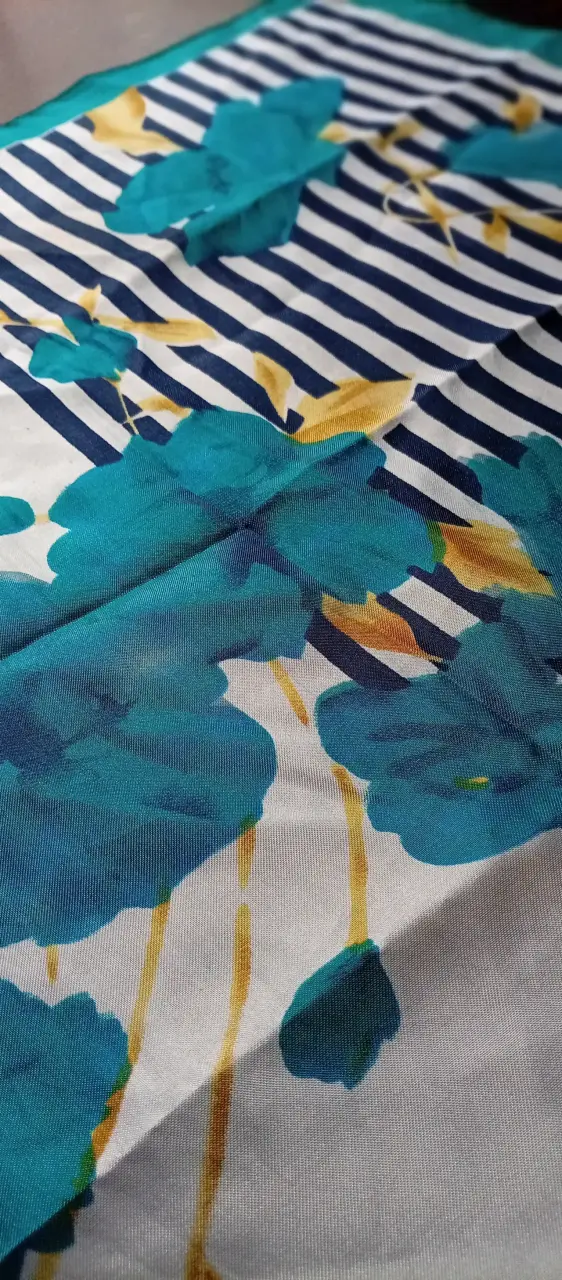 Paño estampada azul y blanco - 4