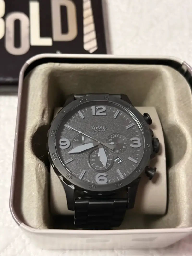 Reloj Fossil JR1401 negro cronógrafo - 1