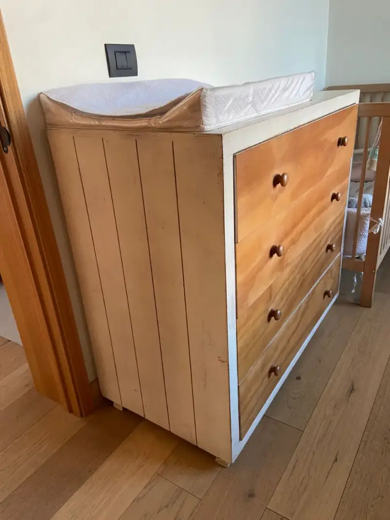 Cómoda mudador madera - 1