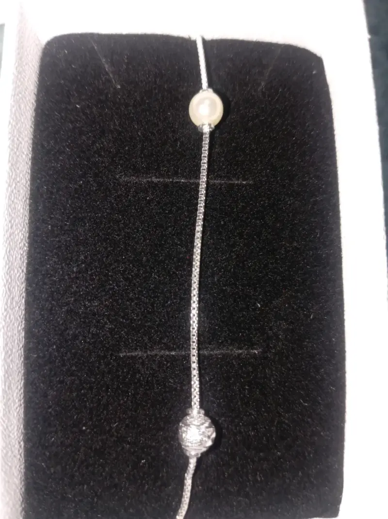 Pulsera de plata con perla