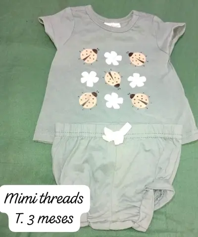 Conjunto bebé verde 3 meses - miniatura 1