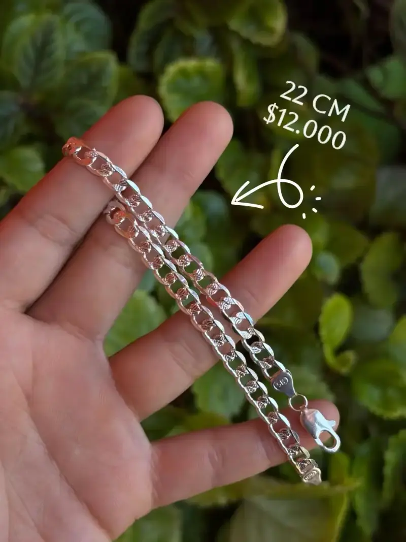 Pulseras de plata 22 cm - 2