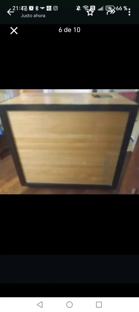 Mostrador madera con marco metálico - 4