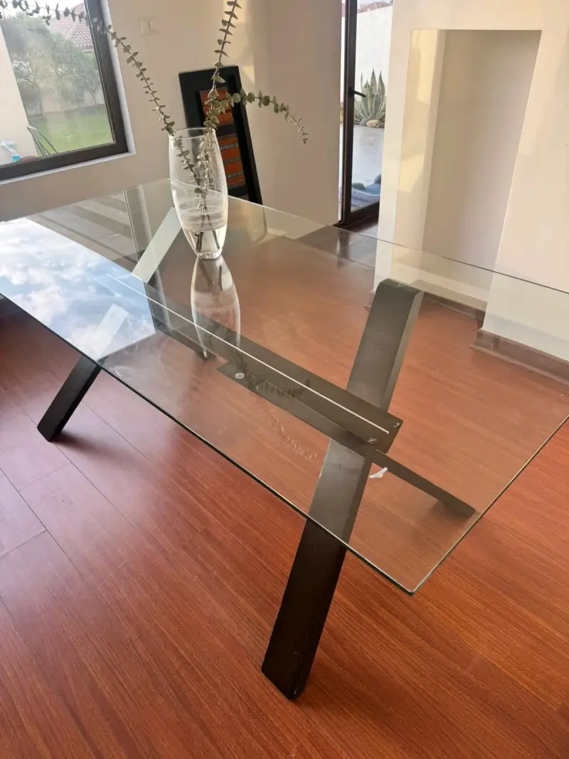 Mesa comedor  de vidrio moderna💫 - 2