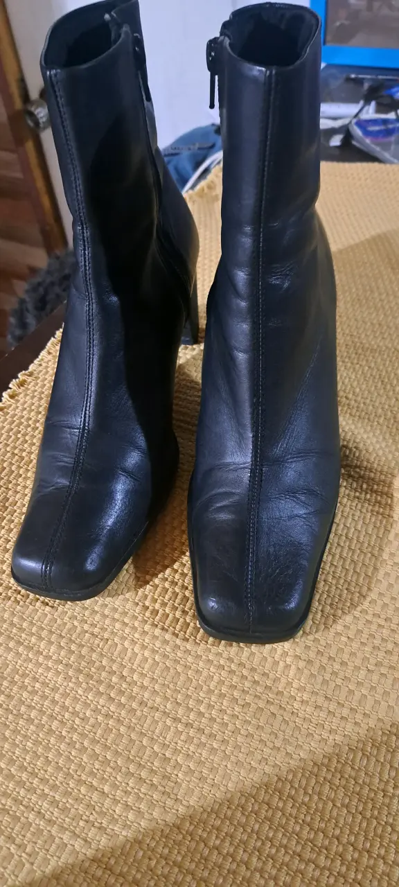 Botines de cuero negros - 4