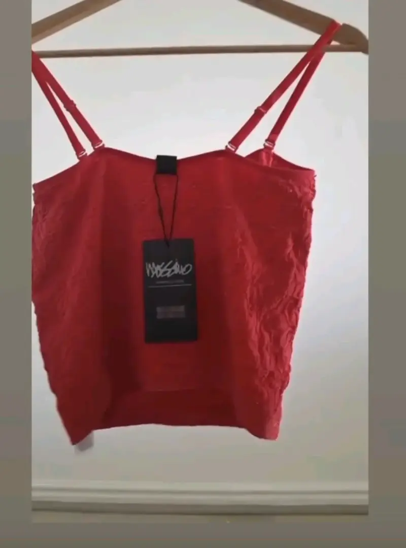 Top encaje rojo con tirantes - 3