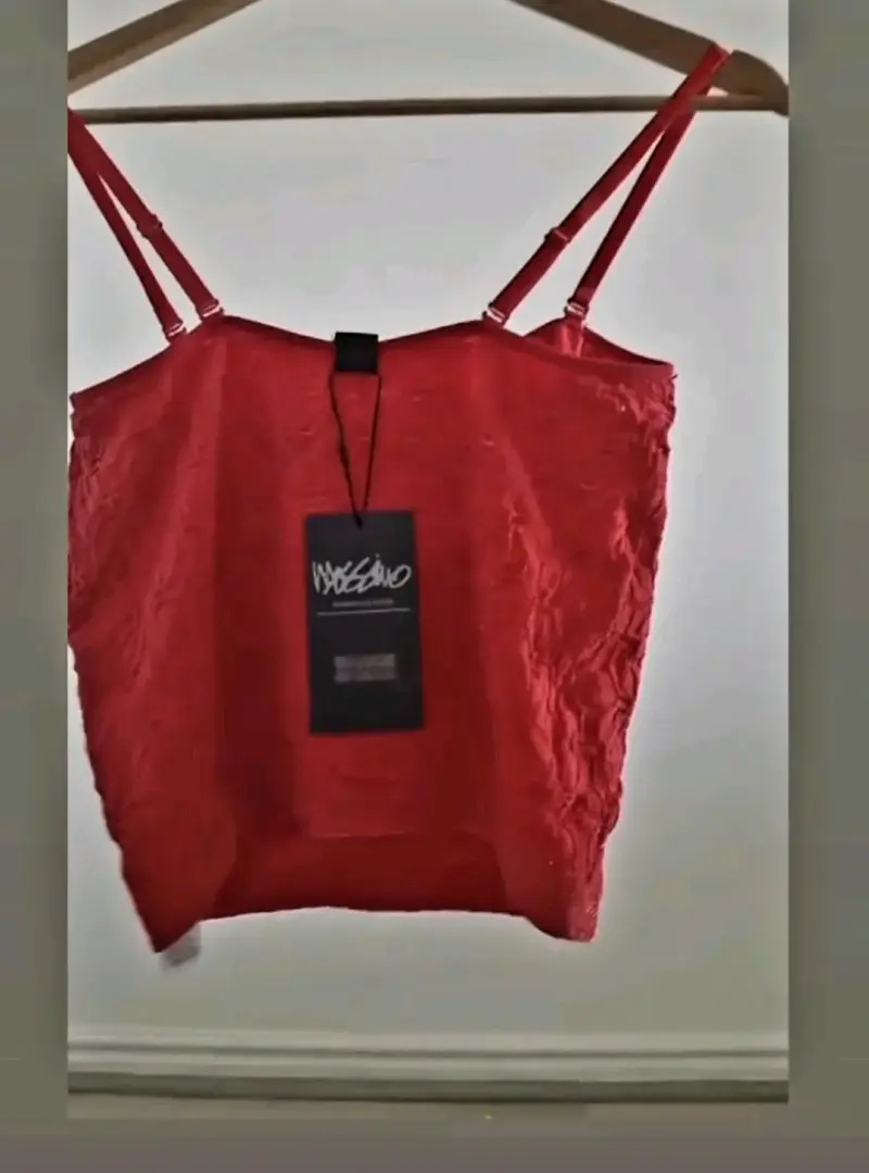 Top encaje rojo con tirantes - 4
