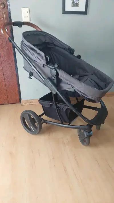 Coche para bebé plegable negro - miniatura 6