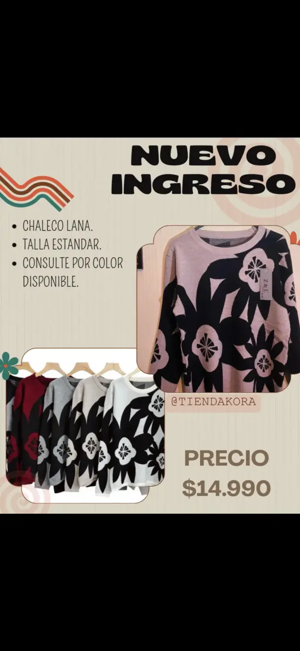 Chaleco de lana estampado