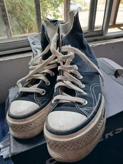 Zapatillas negras de lona - miniatura 5