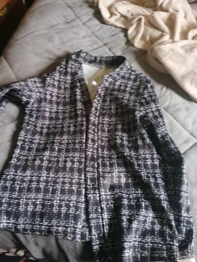 Chaqueta de cuero negra biker - miniatura 2