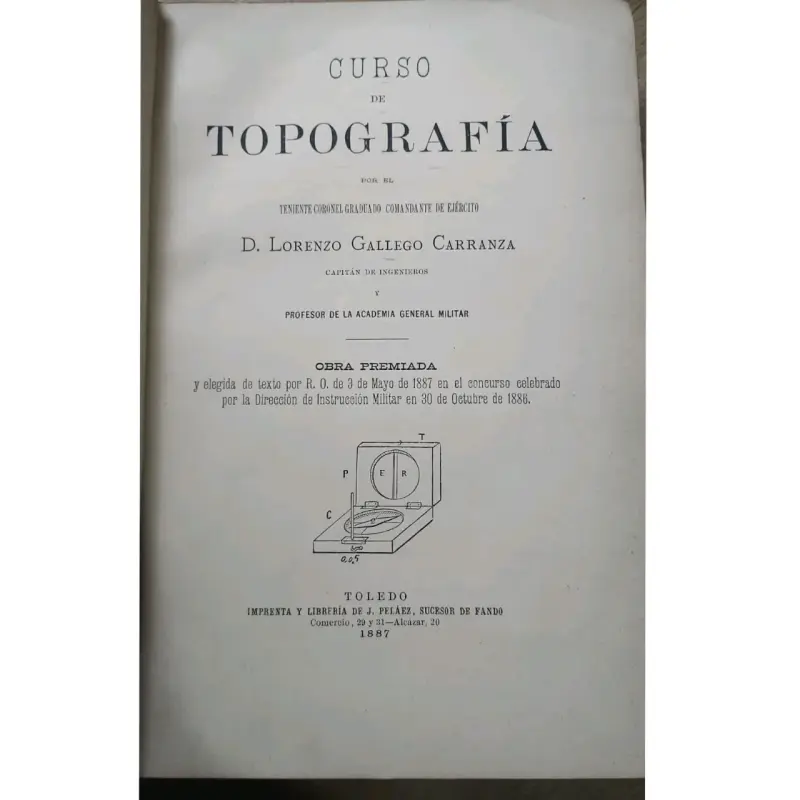 Curso de Topografía, antiguo 1887 - 1