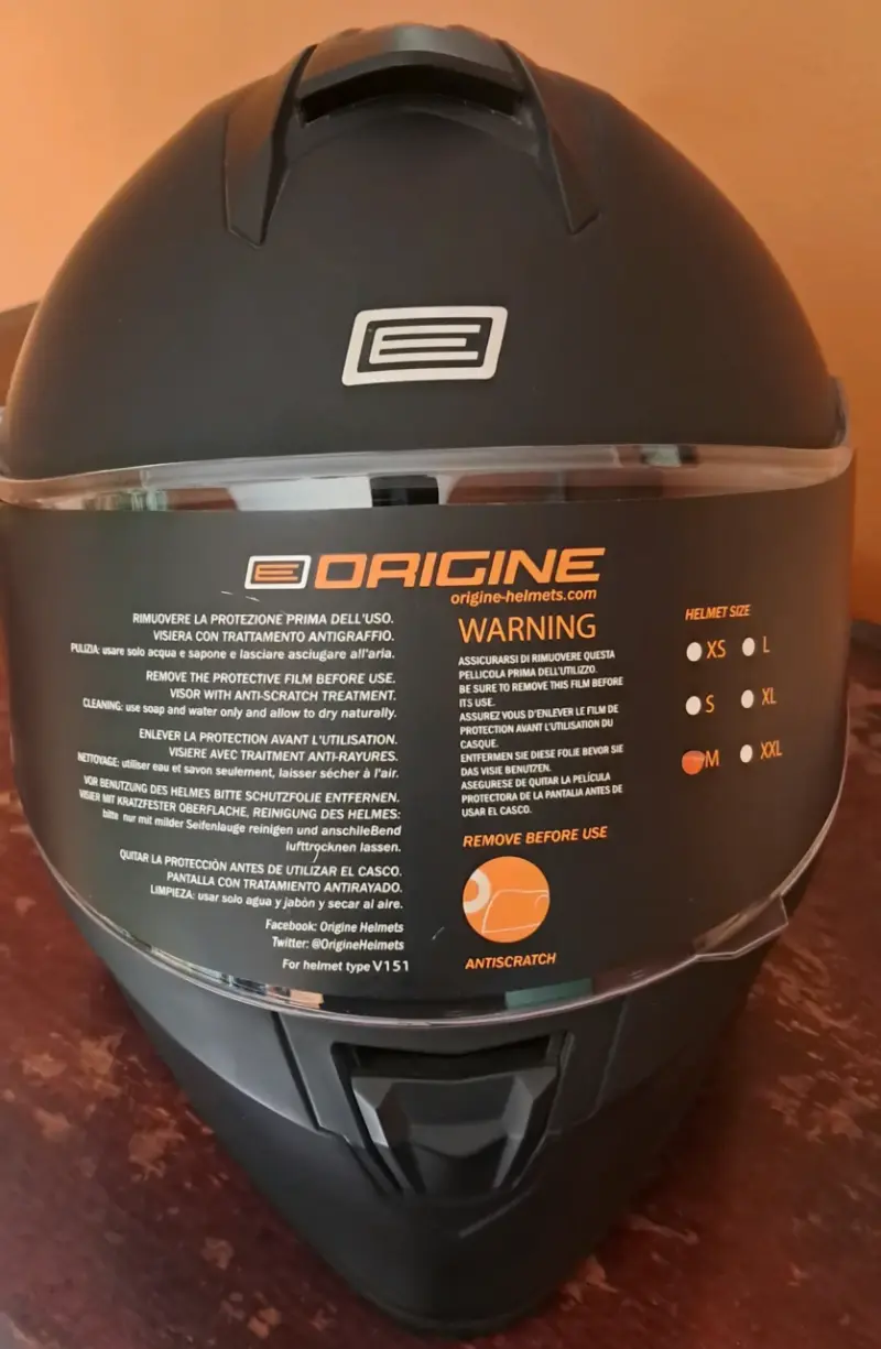 Casco integral negro Origine - 2