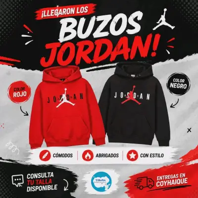 Buzos Jordan negro y rojo - miniatura 1