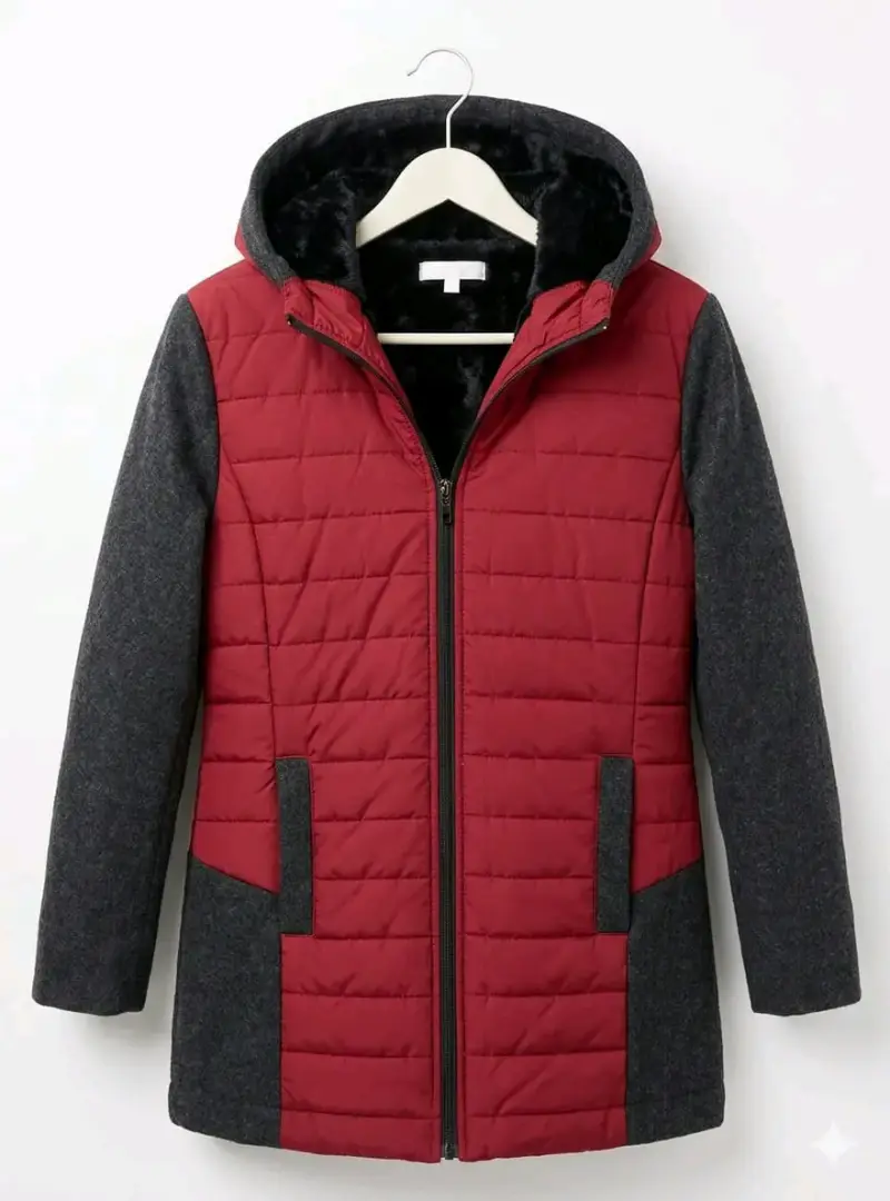 Abrigo bicolor acolchado talla S - 1
