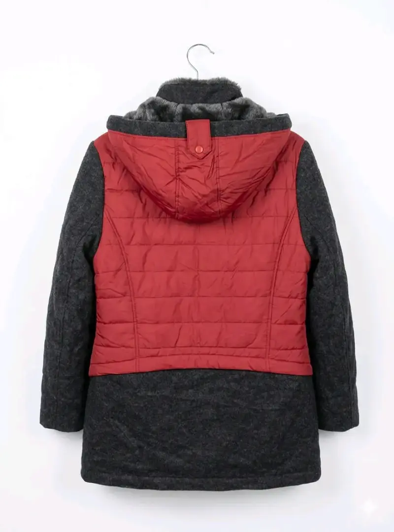 Abrigo bicolor acolchado talla S - 2