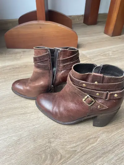 Botines Gacel marrones de cuero - miniatura 1