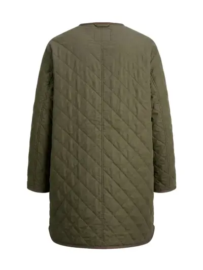 Parka verde militar larga - miniatura 2