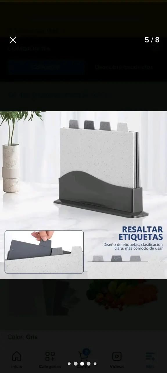 Juego de tablas de cortar gris - 4
