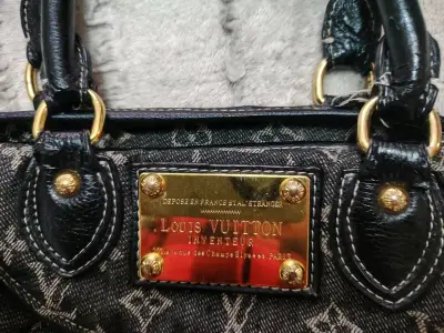 Bolso de tela estampado negro - miniatura 2