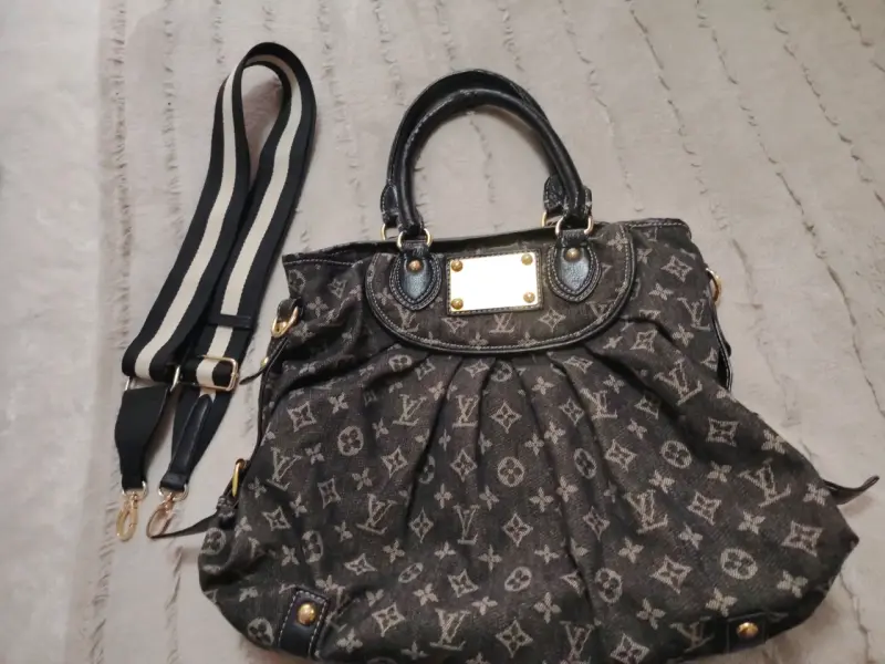 Bolso de tela estampado negro - 3