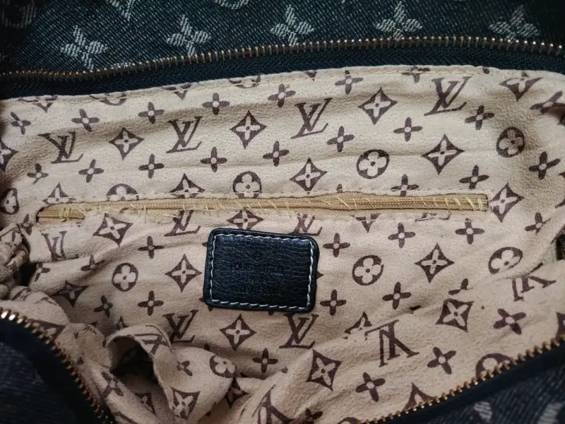 Bolso de tela estampado negro - 4