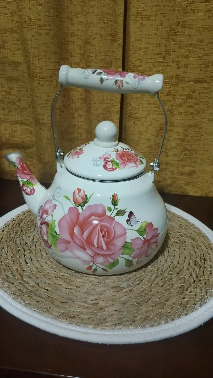 Tetera de cerámica floral - 1