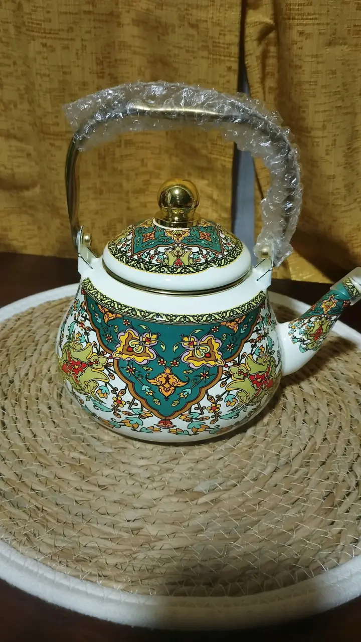 Tetera de cerámica floral - 4