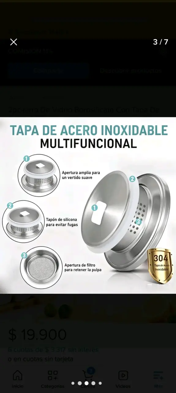 Jarra de vidrio borosilicato 1. 4L - 2