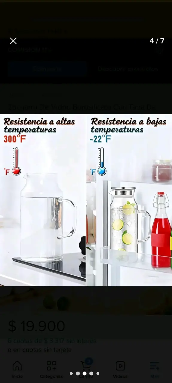 Jarra de vidrio borosilicato 1. 4L - 3