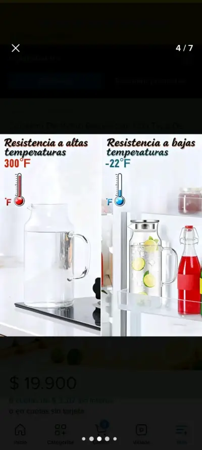 Jarra de vidrio borosilicato 1. 4L - miniatura 3
