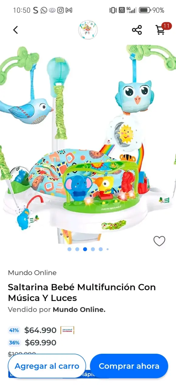 Saltarina Baby jumper con música y luces - 2