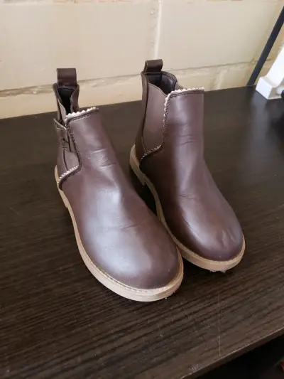 Botines de cuero marrón - miniatura 1