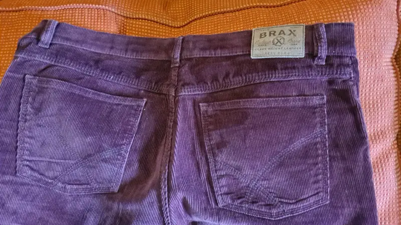 Pantalón de cotelé morado corte vaquero sin uso - 4