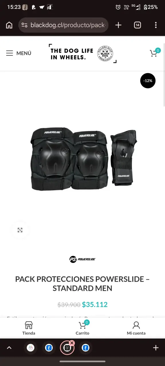 Set de protecciones Powerslide negras - 2