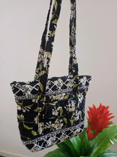 Bolso tote Vera Bradley de tela con flores - miniatura 1