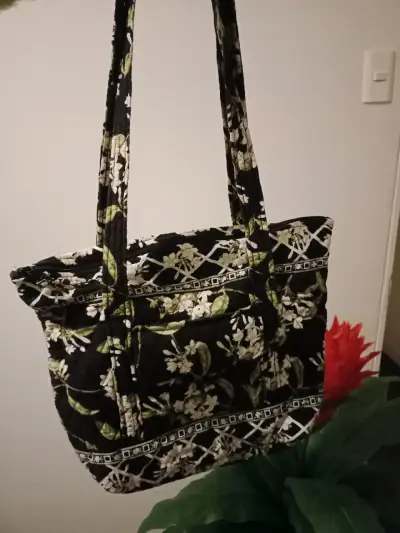 Bolso tote Vera Bradley de tela con flores - miniatura 3