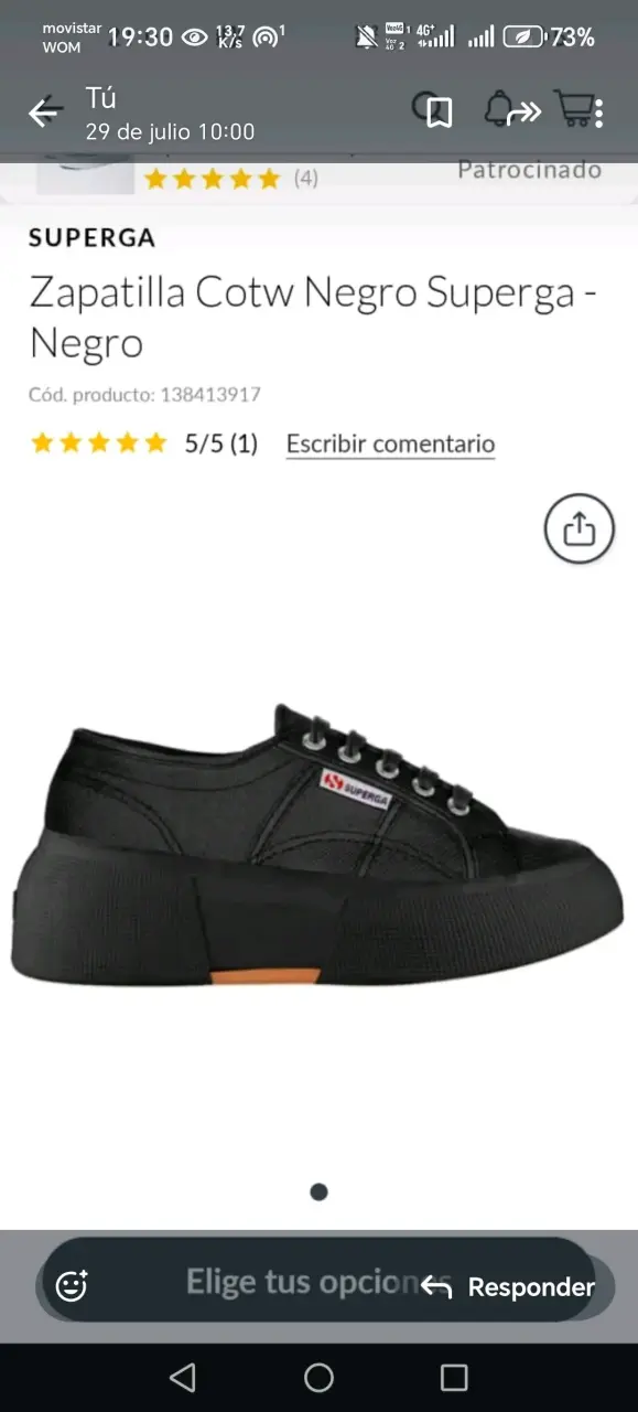 Zapatillas negras Superga Cotw
