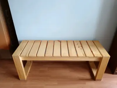 Banco de madera natural - miniatura 1