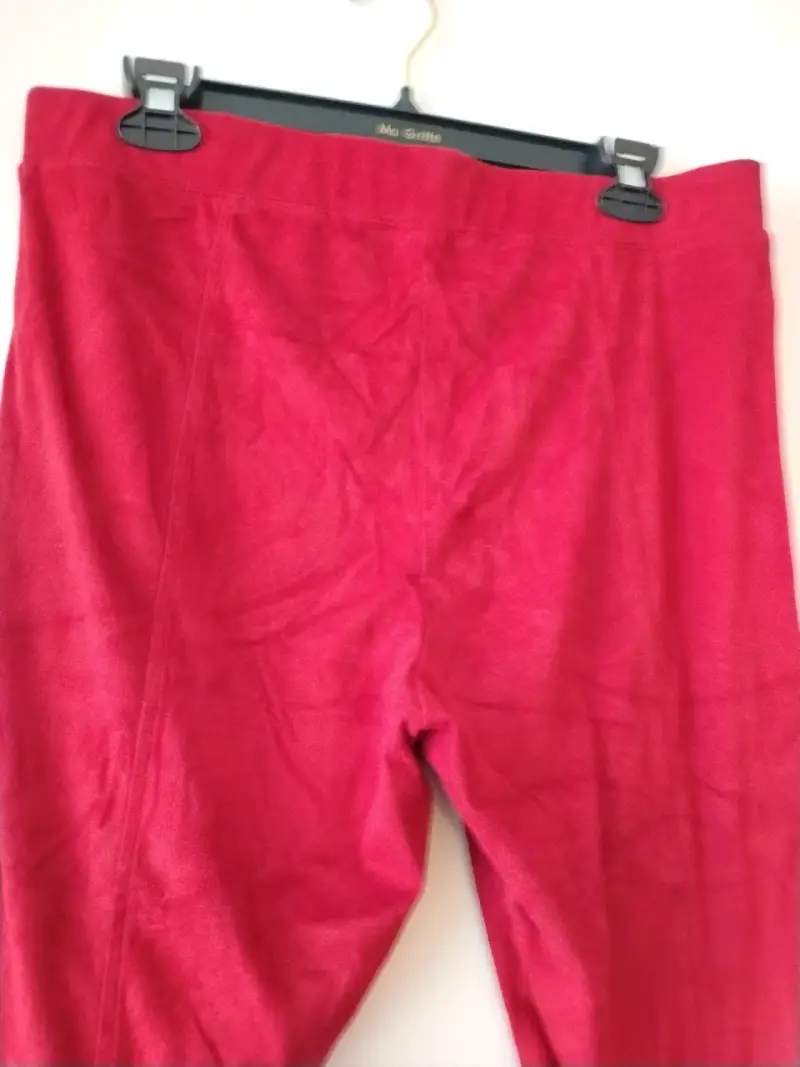 Pantalones rojos mujer Suede. - 1