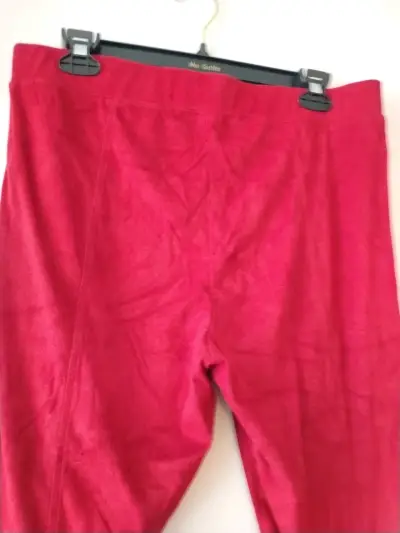 Pantalones rojos mujer Suede. - miniatura 1