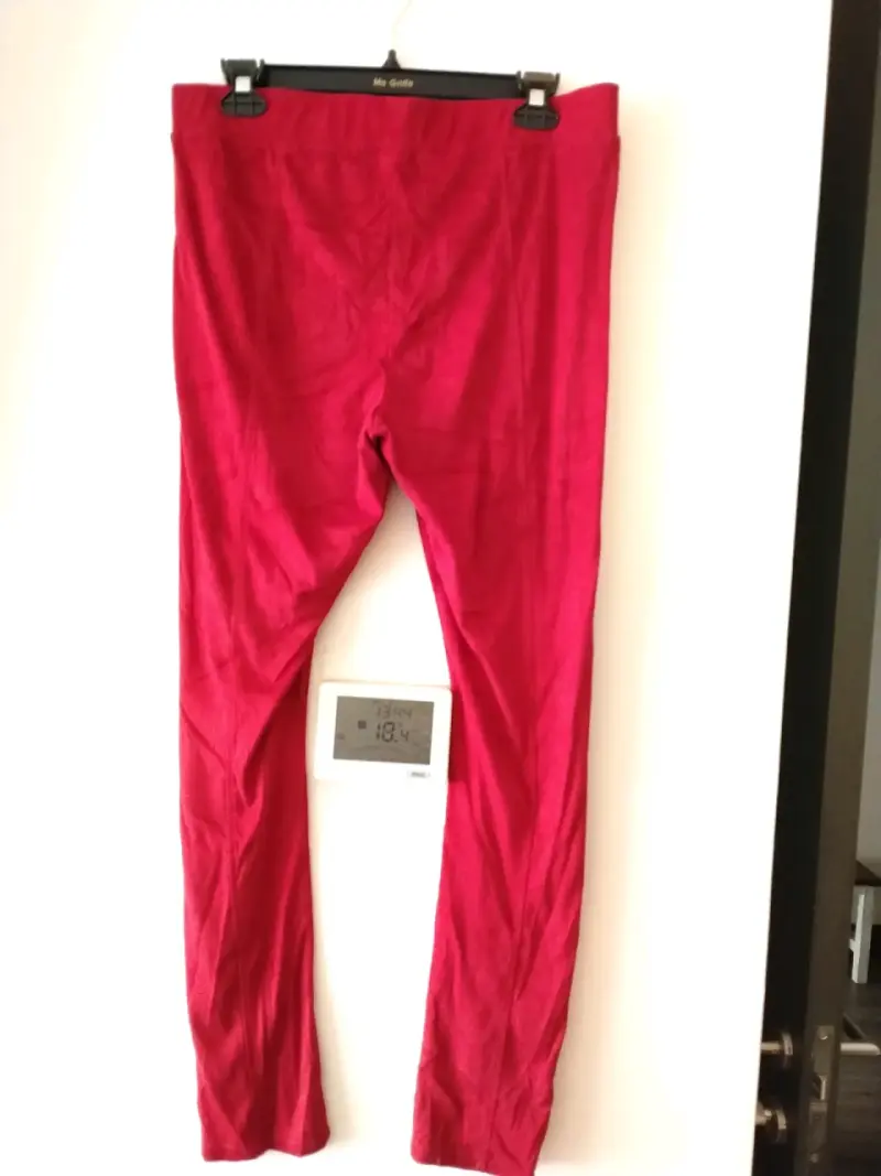 Pantalones rojos mujer Suede. - 3